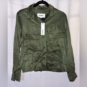 BB Dakota Olive Green Utility Long Sleeve Shirt